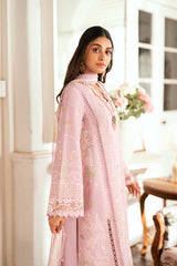 3-PC Unstitched Embroidered Luxury Lawn By Qalamkar | SB-06 Komal