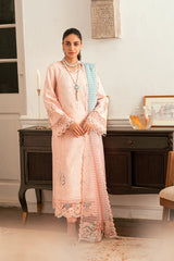 3-PC Unstitched Embroidered Luxury Lawn By Qalamkar | SB-05 Aleeza
