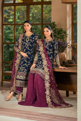 SERAPHINA | 3Pc Unstitched Suit Embroidered Chiffon Luxury Formals Niran By Xenia