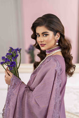 3-PC Unstitched Embroidered Chikankarri Plain Lawn Freesia By Panache | D09