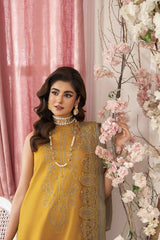 3-PC Unstitched Embroidered Chikankarri Plain Lawn Freesia By Panache | D10