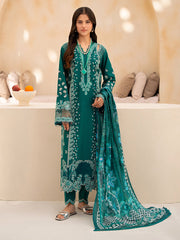 3-PC Unstitched Embroidered Lawn Jahaan By Rajbari | RINA