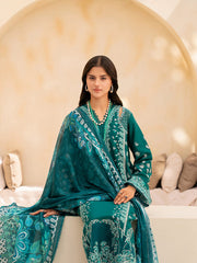 3-PC Unstitched Embroidered Lawn Jahaan By Rajbari | RINA
