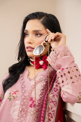 3-PC Unsttiched Embroidered Printed Lawn Seroli By Johra | JS-832