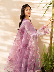 3-PC Unstitched Embroidered Lawn Jahaan By Rajbari | SILA