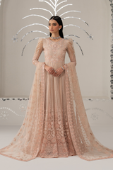 3Pc Embroidered Organza Hand Embellished Unstitched Suit Meher By Levish Premium