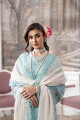 3-PC Unstitched Embroidered Chikankarri Plain Lawn Freesia By Panache | D04