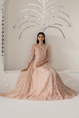 3Pc Embroidered Organza Hand Embellished Unstitched Suit Meher By Levish Premium