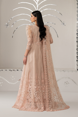 3Pc Embroidered Organza Hand Embellished Unstitched Suit Meher By Levish Premium