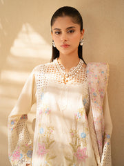 3-PC Unstitched Embroidered Lawn Jahaan By Rajbari | AIRA