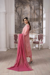 3-PC Unstitched Embroidered Chikankarri Plain Lawn Freesia By Panache | D05