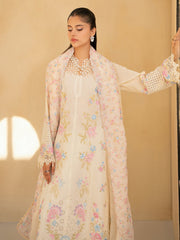 3-PC Unstitched Embroidered Lawn Jahaan By Rajbari | AIRA