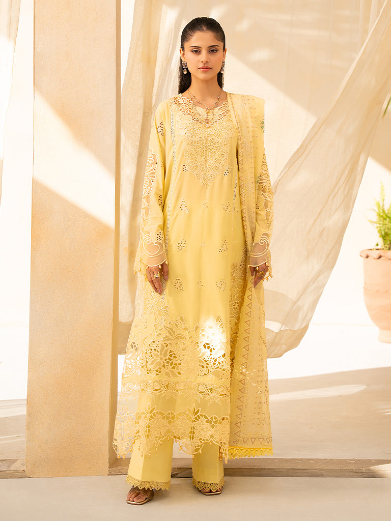 3-PC Unstitched Embroidered Lawn Jahaan By Rajbari | ORIYA