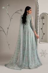 3Pc Embroidered Organza Hand Embellished Unstitched Suit Shehnaz By Levish Premium