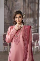 3-PC Unstitched Embroidered Chikankarri Plain Lawn Freesia By Panache | D05