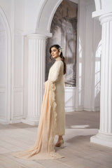 3-PC Unstitched Embroidered Chikankarri Plain Lawn Freesia By Panache | D02
