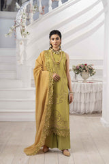 3-PC Unstitched Embroidered Chikankarri Plain Lawn Freesia By Panache | D06