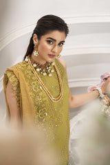 3-PC Unstitched Embroidered Chikankarri Plain Lawn Freesia By Panache | D06