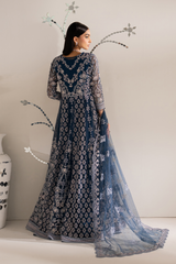 3Pc Embroidered Organza Hand Embellished Unstitched Suit Zareen By Levish Premium