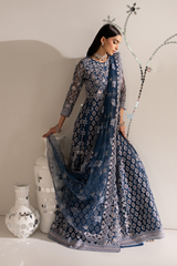 3Pc Embroidered Organza Hand Embellished Unstitched Suit Zareen By Levish Premium