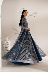 3Pc Embroidered Organza Hand Embellished Unstitched Suit Zareen By Levish Premium