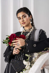3-PC Unstitched Embroidered Chikankarri Plain Lawn Freesia By Panache | D07
