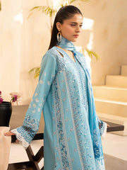 3-PC Unstitched Embroidered Lawn Jahaan By Rajbari | SIRA
