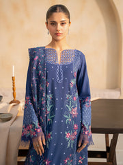 3-PC Unstitched Embroidered Lawn Jahaan By Rajbari | TALIAH