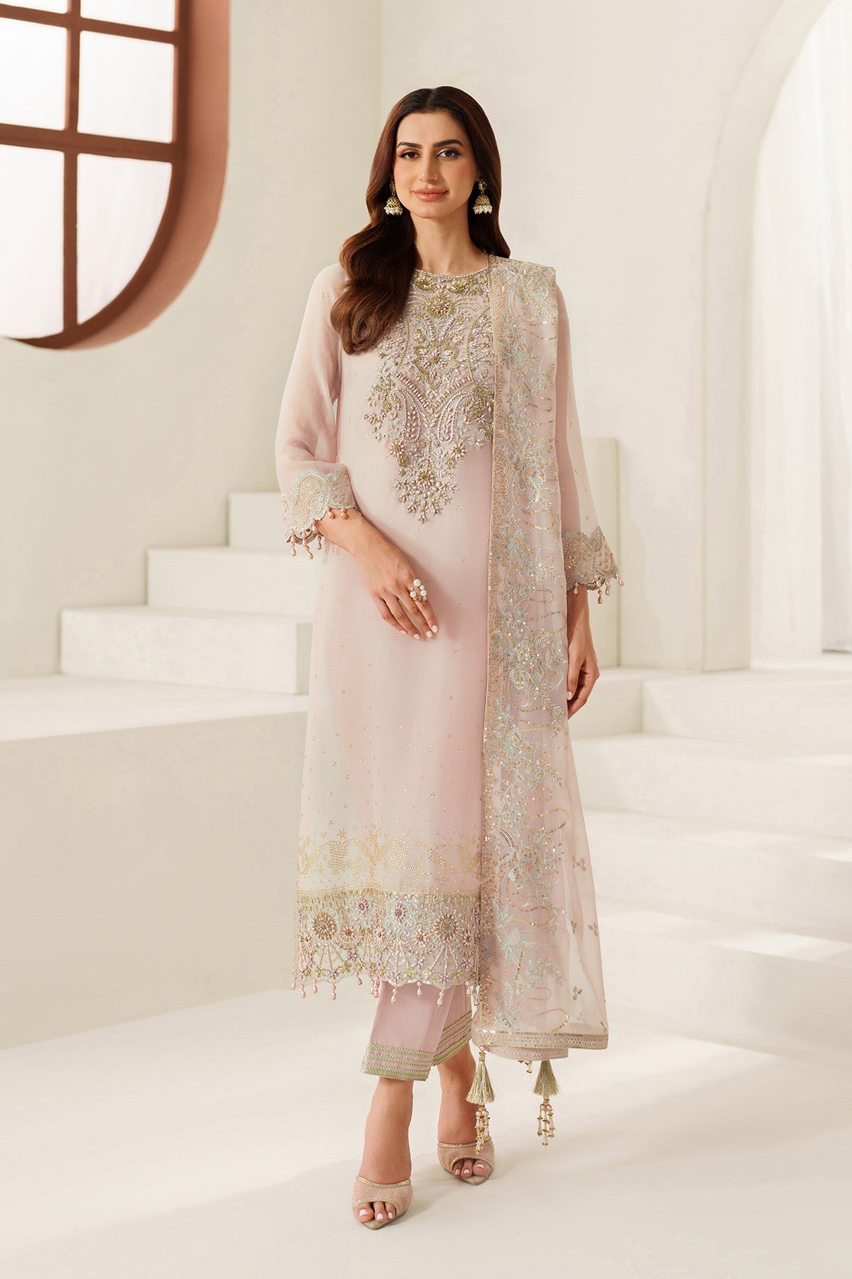 3-PC Unstitched Embroidered Chiffon Reena By Alizeh | AF-HM-4054-ZYLA