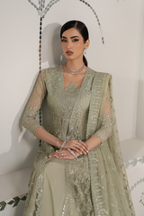 3Pc Embroidered Organza Hand Embellished Unstitched Suit Gulbahar By Levish Premium