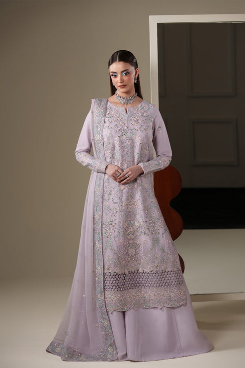 MIRA | 3Pc Unstitched Suit Luxury Chiffon Nouvelle By Emaan Adeel
