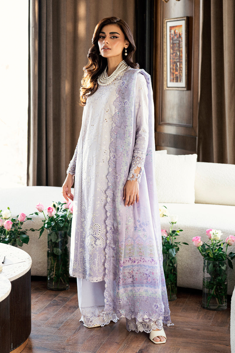 Unstitched 3-PC Chikankari Embroidered Lawn By Qalamkar | CS-03 ALAILA