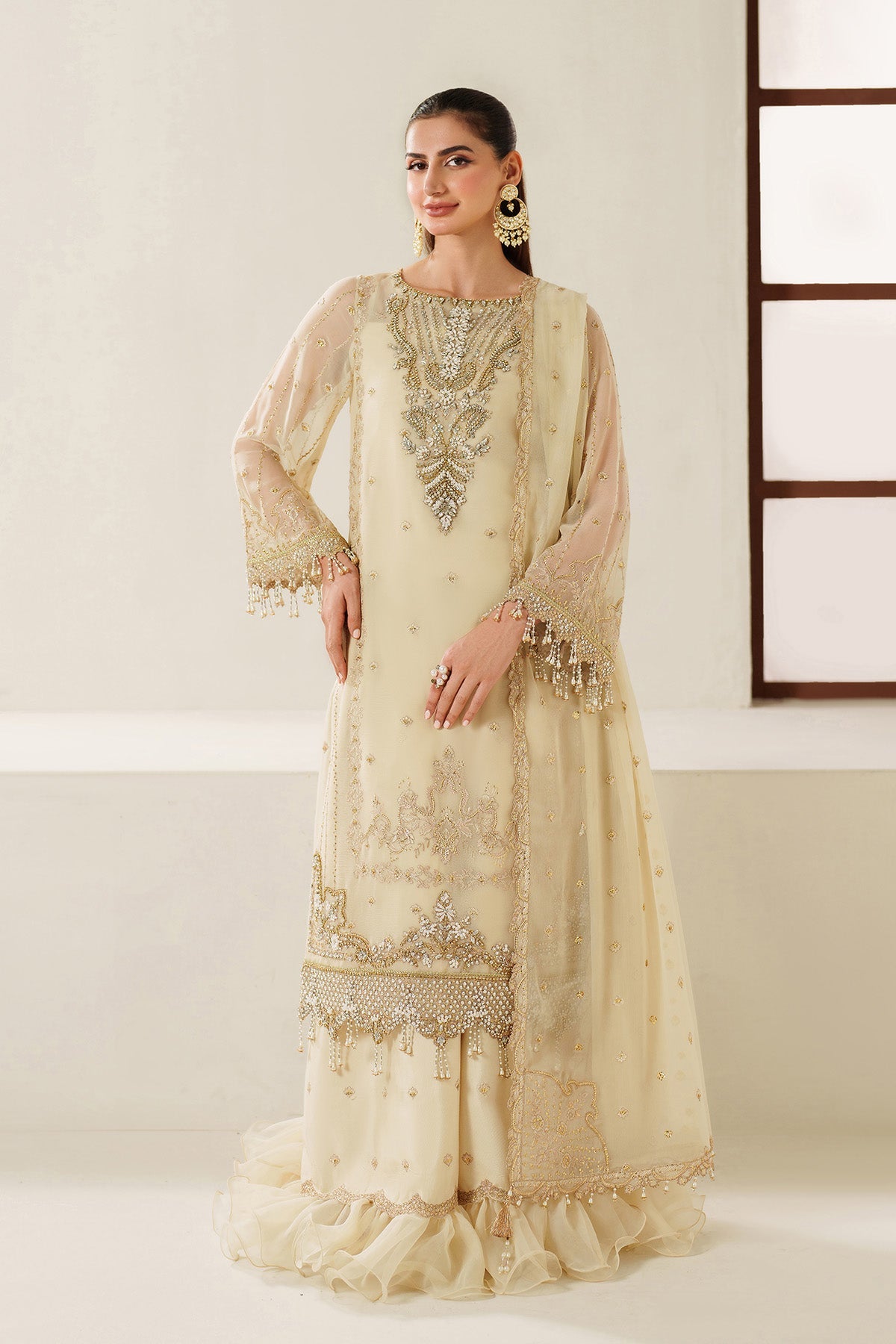 3-PC Unstitched Embroidered Chiffon Reena By Alizeh | AF-HM-4052-PARNOOR
