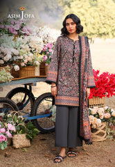 AJUUB-09 | 3Pc Unstitched Lawn Suit Vol 1 Prints By Asim Jofa