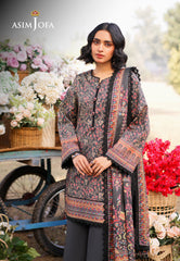 AJUUB-09 | 3Pc Unstitched Lawn Suit Vol 1 Prints By Asim Jofa