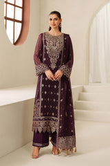 3-PC Unstitched Embroidered Chiffon Reena By Alizeh | AF-HM-4053-Tehwar