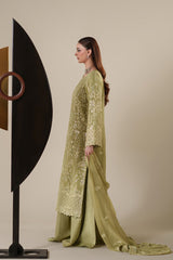 NOLA | 3Pc Unstitched Suit Luxury Chiffon Nouvelle By Emaan Adeel