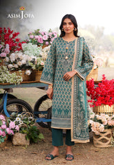 AJUUB-04 | 3Pc Unstitched Lawn Suit Vol 1 Prints By Asim Jofa