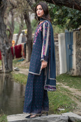 3-PC Unstitched Embroidered Linen Collection By Charizma