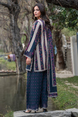 3-PC Unstitched Embroidered Linen Collection By Charizma
