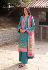 AJUUB-14 | 3Pc Unstitched Lawn Suit Vol 2 Prints By Asim Jofa