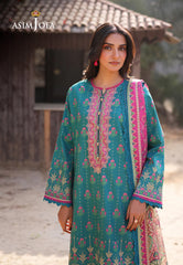 AJUUB-14 | 3Pc Unstitched Lawn Suit Vol 2 Prints By Asim Jofa