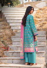 AJUUB-14 | 3Pc Unstitched Lawn Suit Vol 2 Prints By Asim Jofa