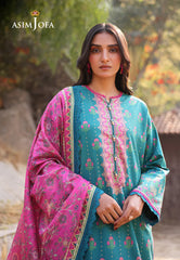 AJUUB-14 | 3Pc Unstitched Lawn Suit Vol 2 Prints By Asim Jofa