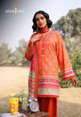 AJUUB-08 | 3Pc Unstitched Lawn Suit Vol 1 Prints By Asim Jofa