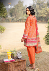 AJUUB-08 | 3Pc Unstitched Lawn Suit Vol 1 Prints By Asim Jofa