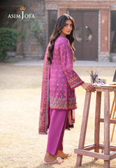 AJUUB-12 | 3Pc Unstitched Lawn Suit Vol 2 Prints By Asim Jofa