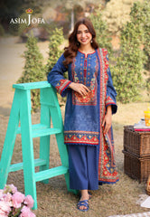 AJUUB-10 | 3Pc Unstitched Lawn Suit Vol 1 Prints By Asim Jofa