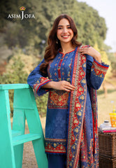 AJUUB-10 | 3Pc Unstitched Lawn Suit Vol 1 Prints By Asim Jofa