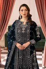 3-PC Unstitched Embroidered Velvet Noirah By Raeesa Premium | NV-002